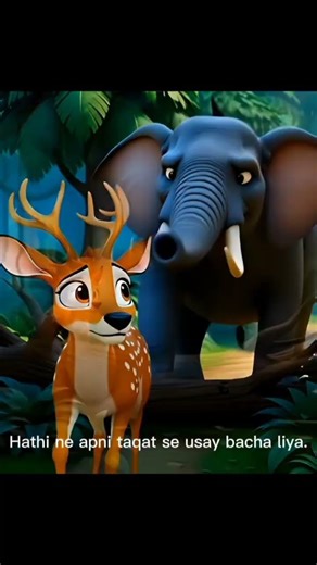 🐘🦌🐒 Jungle mein pyare 3D cartoon animals ke saath maza!Aaj ki funy story