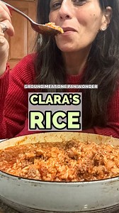 Sarah M Lasry - EASY RECIPES & TRAVEL on Instagram: "Welcome to One Pan Wonders, where dinner’s done faster than your kids can ask, ‘What’s for supper?’ And we’re kicking it off with the OG of all comfort food—Clara Rice—my nanny’s one-pan magic that tastes like a warm hug and smells like childhood. Ground meat? Check. Pantry staples? Yup. Zero dishes? Say less. Let’s make dinner legendary—one pan at a time. 🍚🍳👵🏻🔥” RECIPE: 1 lb ground meat 2 tbsp. Oil 1 onion, diced 1 tbsp. Minced garlic (@