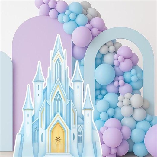 FROZEN CASTLE Princess Castle Cutout: Birthday Party Decoration (digital Download) - Etsy