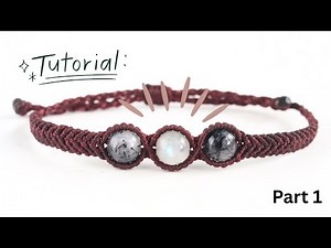 How to make micro macrame bead bracelet | Cómo hacer una pulsera de cuentas en micro macramé(Part 1)