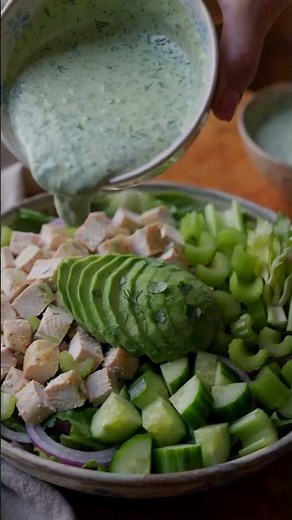 10-Minute Chicken Salad 🥑 | Chicken Avocado Salad #shorts