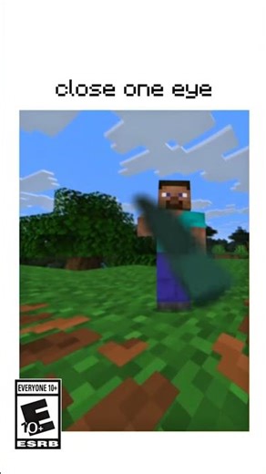 Close One Eye… This Minecraft 4D Trick Will Blow Your Mind 👁️⚡#shorts #minecraft #minecraftshorts