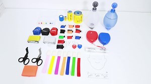 Emergency Medical Supplies & Training Custom First Aid Customized Printed logo CPR Mask Keychain Facial Mask Face Shield Pouch