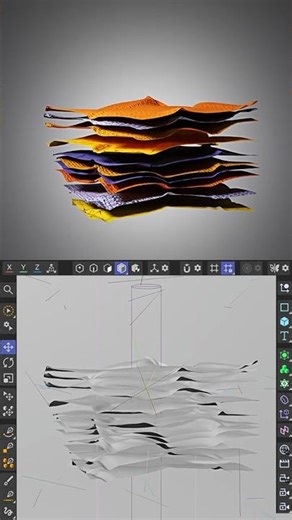 Stacks of Paper in Motion #3danimation #Shorts