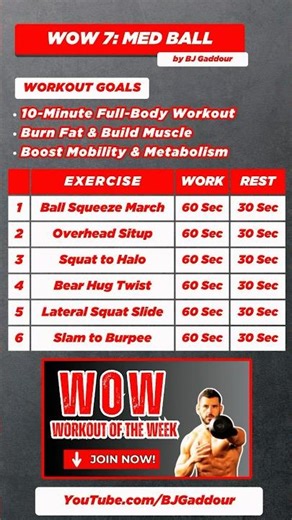 10-Min Full Body Med Ball Circuit