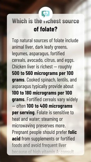 Which is the richest source of folate?