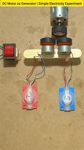 DC Motor as Generator | Simple Electricity Experiment