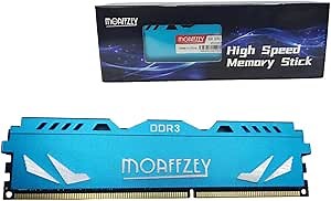 8GB DDR3 RAM 1600MHz PC3-12800 CL11 Desktop Computer Memory, 240-Pin 1.5V 2Rx8 Dual Rank Non-ECC Unbuffered PC Computer RAM Stick Upgrade - Blue