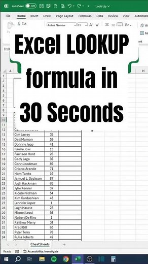 Excel Lookup Formulas Explained #excel #formula #excelformula #vlookup #excelshorts #exceltutorial
