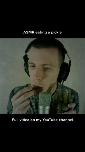 ASMR eating a pickle #asmr #sleep #triggers #relax #reverb