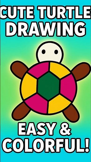 How to Draw a Cute Turtle 🐢 | Easy & Colorful Drawing for Beginners | Dhruvi Art Shorts