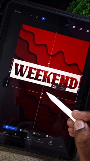 How to create paper cut out effect in procreate #shorts #typography #easydrawing #procreate #ytshort