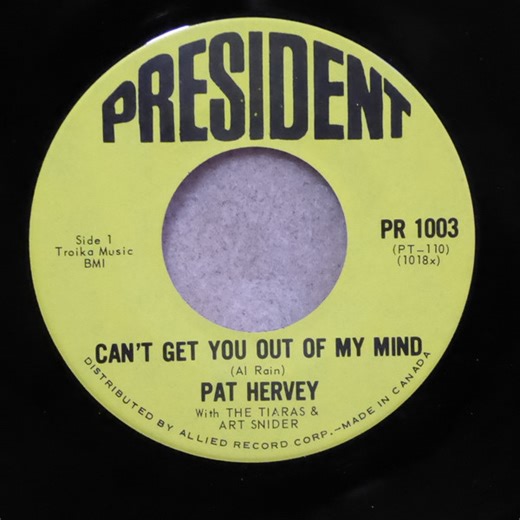 Pat Hervey With The Tiaras & Art Snider - Can't Get You Out Of My Mind