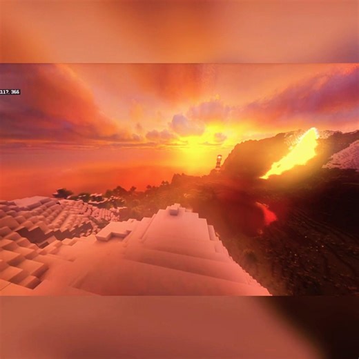 the vibe we all be getting from minecraft sunsets 😭 🙏 #minecraft