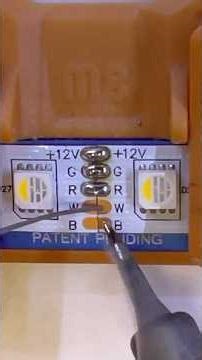 Soldering RGBW LED Strip. #soldering #ledstrip #rgbwled .64mm solder 1mm tip