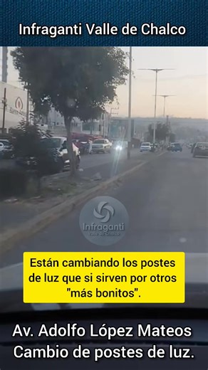 😑 Otra vez | Están cambiando los postes de luz por otros, solo para que se vea el color del partido y los años de gestión de la actual administración. | Infraganti Valle de Chalco