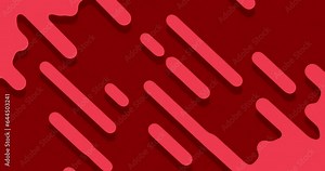 Seamless looped animated floating shape. motion graphics animated red rectangular shapes mixing together like liquid over red background.