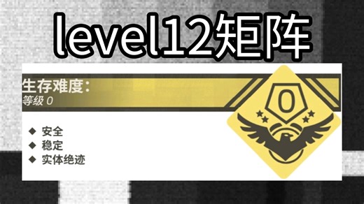 level12矩阵：Level 12的环境是迄今为止最简单的环境之一：一个小的、明亮的、白色油漆的房间