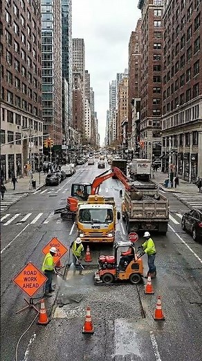 Watch Pros Smooth Out a Massive City Pothole ✨ #RoadRepair #PotholePatching #construction
