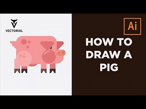 How to draw a Pig in Adobe Illustrator
