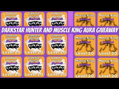 NEW MUSCLE LEGENDS DARKSTAR HUNTER PET AND MUSCLE KING AURA GIVEAWAY!