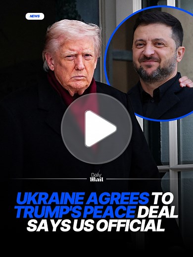 The Ukrainian peace delegation has agreed with the US terms to end the war with Russia, according to a new report. 'The Ukrainians have agreed to the peace deal,' the U.S. official told ABC News. 'There are some minor details to be sorted out but they have agreed to a peace deal.' US Army Secretary Dan Driscoll met with the Russian delegation in the United Arab Emirates for secret talks. Find out more at DailyMail #news #USA #war #world #russia