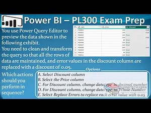 PL 300 : Q30 - Power BI Fix/Correct data Errors