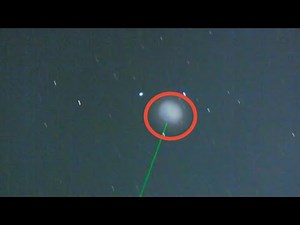 Man Shines Laser at UFO Which REACTS