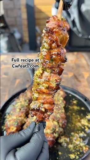 Lemon pepper chicken skewers