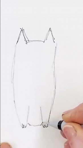 How to Draw (and then paint) a Cute Cat in Minutes | Quick clip from full real-time tutorial