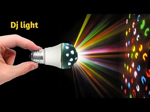 How to make powerful dj light using old LED Bulb | DIY Disco light