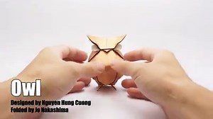 9.3K views · 789 reactions | New video! Learn how to fold an origami Owl, designed by Nguyễn Hùng Cường Tutorial: https://www.youtube.com/watch?v=DExjwwnKCAY | Jo Nakashima | Facebook