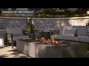 Real Flame - 70" Aegean Large Rectangle Fire Table