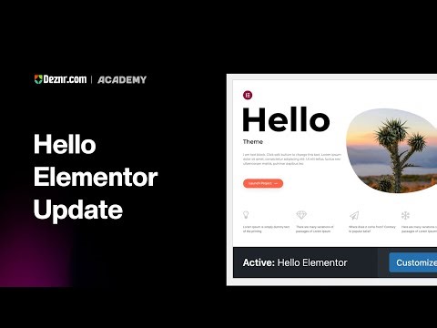 Elementor Hello Theme removal Update - Wordpress tutorial