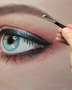 134K views · 4.1K reactions | Snippet of painting fine hair on How to Paint an Eye on MJS Tv www.michaeljamessmith.tv www.shopmichaeljamessmith.com #foryoupage #fyp #portrait #art #artwork #youtube #stilllife #painting #contemporaryart #painter #oilpainting | Michael James Smith | Facebook