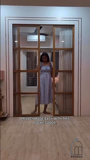 Space-saving pocket door partition—sleek, stylish, and perfect for modern living! 🚪✨ #shorts