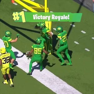 Oregon going with Fortnite celebrations 😂 (via Go Ducks) | SportsCenter