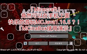 『Minecraft』竟然可以在手机上面快乐的游玩Minecraft Java 1.16.5 ？！