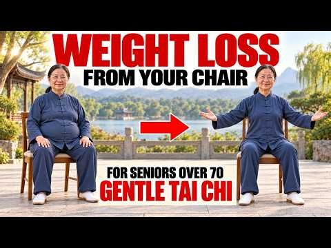 15 Minute Chair Tai Chi for Seniors Over 70 🔥 Gentle Fat Burn & Easier Movement