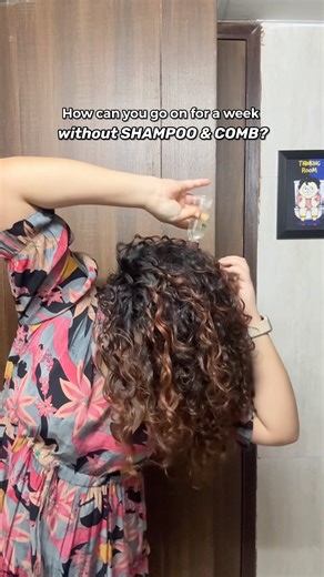 My Night Routine - curly hair & dandruff (No Shampoo No Comb)