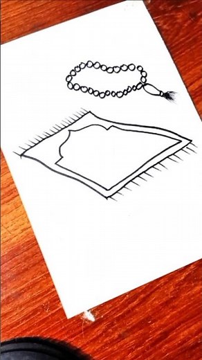 How to Draw Prayer Mat and Tasbih | Easy Islamic Drawing for Beginners