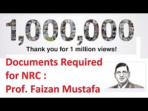 Documents Required for NRC : Prof. Faizan Mustafa