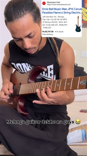 Karan Kumar on Instagram: "Dekho na guys… JP15 musicman guitar hai ya property investment? 🎸🤣 @jimmythang1003 sir ka guitar hai 🙌 .. . . . . . #guitar #guitarist #musician #dekhona #meme #guitarmeme #guitarra #guitars #guitarists #singer #singers #johnpetrucci #musicman #dreamtheater #dt"