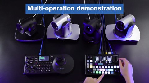 FoMaKo 5.5 Inch FHD LCD Screen 4-Channel HDMI Live Streaming Switcher 1080p 60FPS USB Video Recording USB3.0 HDMI Video Switcher (Does not Support 4K) KC601 Pro