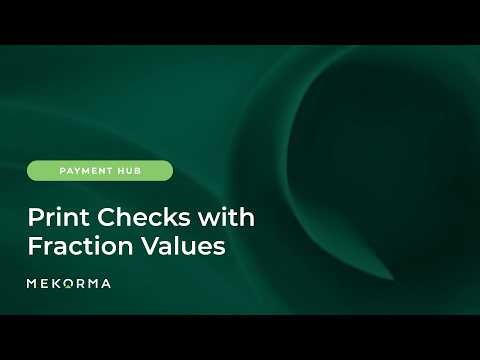 Fraction ABA Setup for Check Printing in Business Central