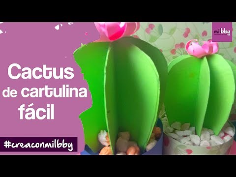 Cómo hacer un Cactus de Papel 🌵 Manualidades Fáciles para Niños