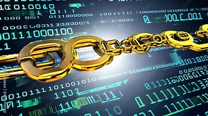 Exploring the impact of blockchain technology on digital security in modern applications Stock Video