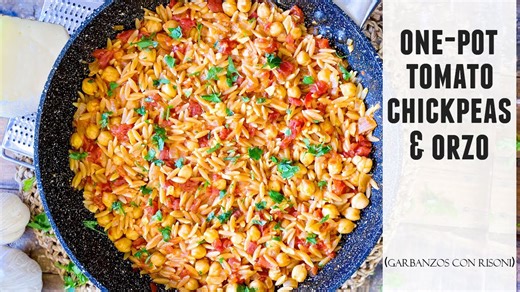 One-Pot Tomato Chickpeas and Orzo: Easy & Delicious Pasta Recipe