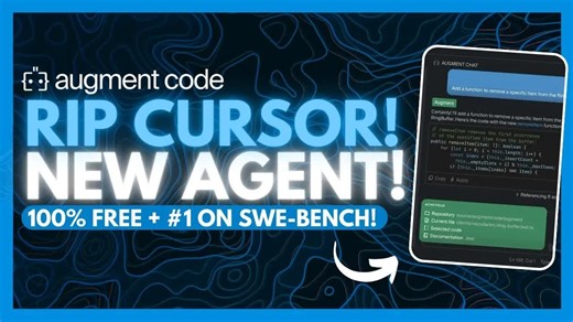 《Augment Code 重大更新：Cursor 时代终结！全新 AI 程序员代理，自动编写代码！(新代理上线)》