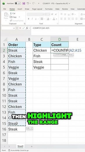 Count Distinct Values In Excel! #COUNTIF #Excel #ExcelTips